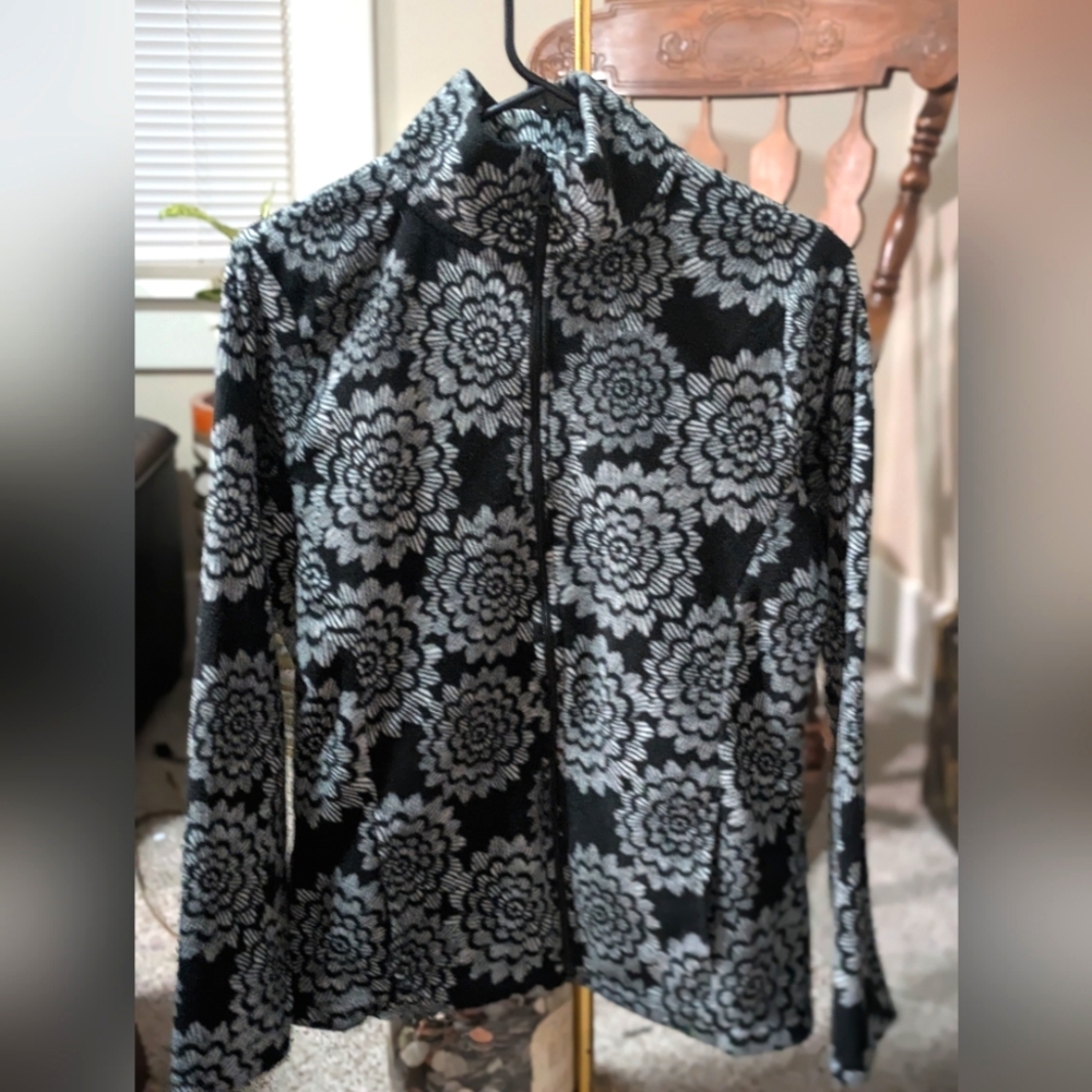 Floral Patterned Zip-Up Jacket - image 1